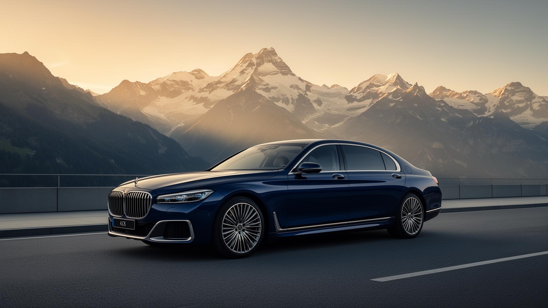 Premium vehicle in the Swiss alps